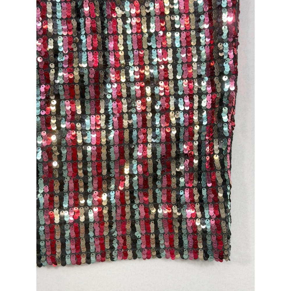 MILLY Christie Dress Women's Size 8 Multicolor Sequin Striped Cocktail NWT $375 - Picture 14 of 16